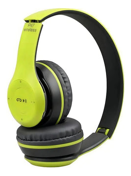 Audifonos Bluetooth Diadema Inalambricos P47 Microfono Radio Color Verde