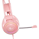 Auriculares Estéreo Gamer Xtech Luz Led 3.5mm Rosa Xth-564