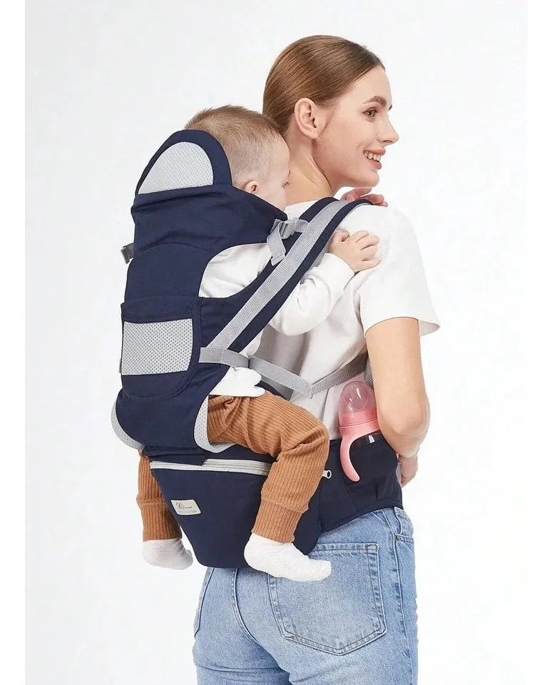 Cargador Silla Ergonomico Multiposiciones Para Bebes Baby On Color Azul oscuro