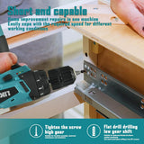 Taladro Eléctrico, 12 V Batería De Iones De Litio Cargador Azul Petróleo