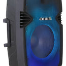Cabina Aiwa AWSP15TWL Bluetooth Radio Fm Microfono Tripode Color Negro