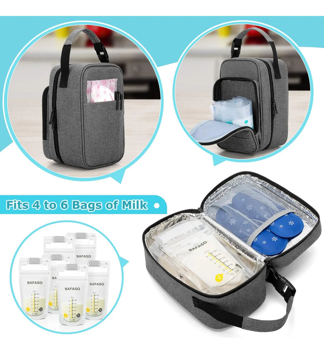 Bafaso Bolsa Termica Termica De Leche Materna Con 4 Paquetes