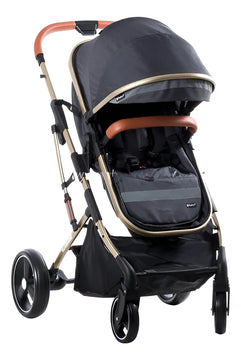 Coche Cuna Moises Para Bebe Reclinable 3 Pocisiones Blak Color Negro Color Del Chasis Negro