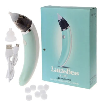 Aspirador Limpiador Nasal Para Bebés Eléctrico De Nariz Niño Verde Claro