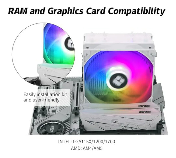 Refrigerador De Cpu Assassinx120 Se White Argb Con 4 Heat Pi