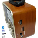 Radio Am Fm Parlante Usb Retro Recargable Bluetooth ¡ Mp3! Caqui