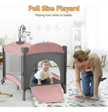 Cuna 5 En 1 Moisés Junto A La Cama Corralito Portátil Rosa