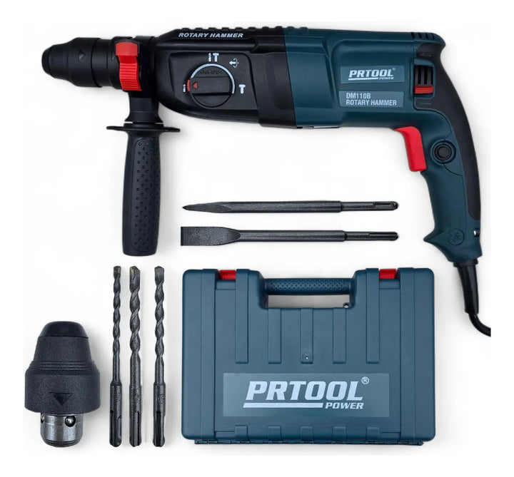 Taladro Rotomartillo Doble Mandril De 2.7joules - Azul - 50hz/60hz