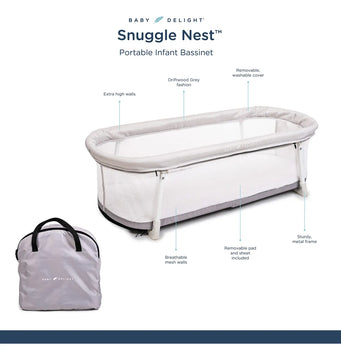 Baby Delight Snuggle Nest Moiss | Cama De Beb Porttil | Para