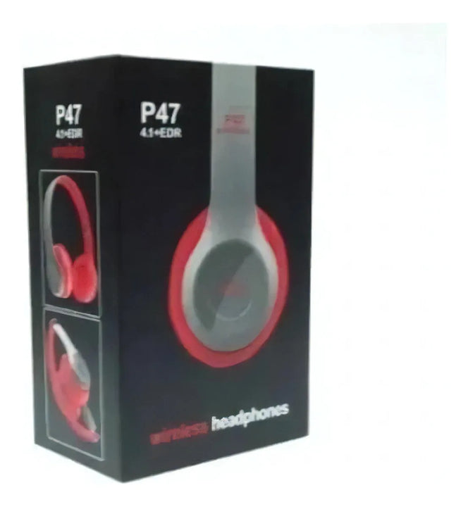 Fone de ouvido over-ear 5.0+EDR P47 rojo