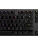 Teclado gamer Logitech G Serie G QWERTY GX Blue inglés US color carbón con luz RGB