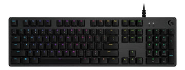 Teclado gamer Logitech G Serie G QWERTY GX Blue inglés US color carbón con luz RGB