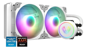 Vetroo V240 White Liquid Cpu Cooler 240mm Direccionable Rgb