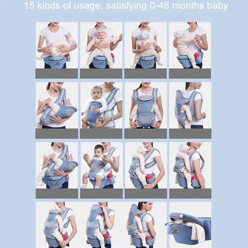 Cargador Silla Ergonomico Multiposiciones Para Bebes Baby On Color Azul oscuro