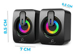 Bocina Para Computadora O Laptop Con Luz Led Rgb