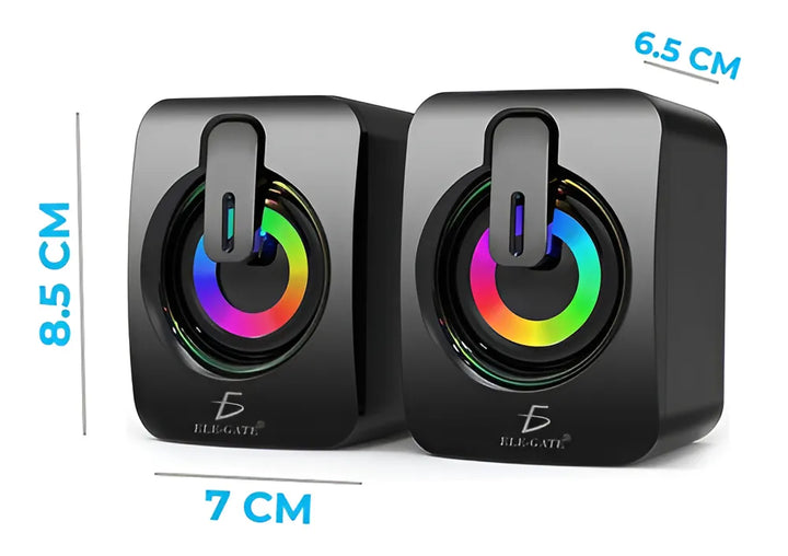 Bocina Para Computadora O Laptop Con Luz Led Rgb