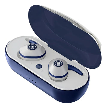 Audifo Maxell Mini Duo Tws Eb-btmini Bt Earbuds Blu/white Color Azul Luz Azul Claro