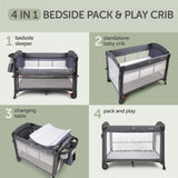Moisés 4 En 1 Cuna Portátil Para Bebé Con Bolsa De Viaje