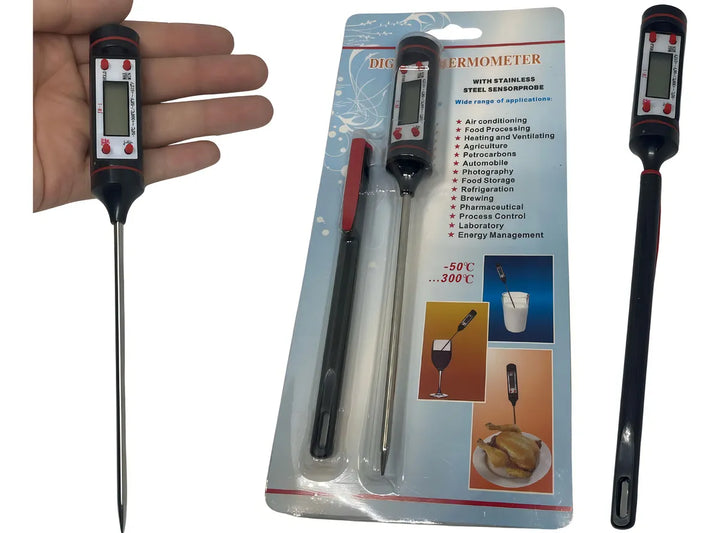 Termómetro Digital Cocina Barbacoa + Color Negro Batería