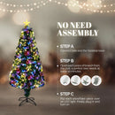 Vingli Arbol Artificial De Navidad De Fibra Optica Preilumin