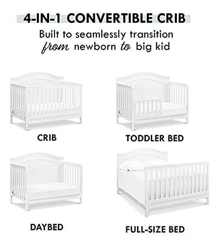 Cuna Convertible Davinci Charlie En Blanco