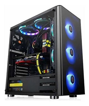 Thermaltake Ca1k800m1wn01 V200 Tg Rgb Atx Mid Tower Chasis P Negro