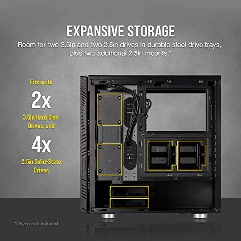 Corsair 275r Chasis Torre De Vidrio Templado Con Flujo Aire Negro