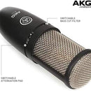 Micrófono AKG P220 Condensador Cardioide color negroS