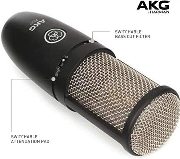 Micrófono AKG P220 Condensador Cardioide color negroS