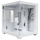 Gabinete Chasis Para Pc Gamer Pecera Argb Blanco + 3 Cooler