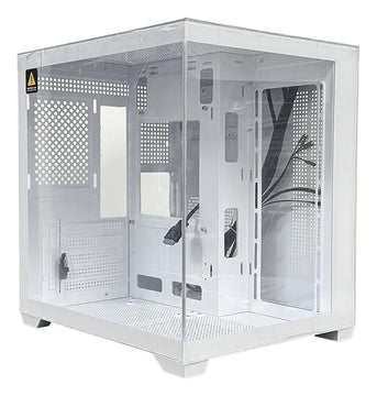 Gabinete Chasis Para Pc Gamer Pecera Argb Blanco + 3 Cooler