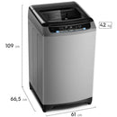 Lavadora Electrolux carga superior 21Kg essential care gris EWIX21F3CSG