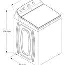 Lavadora Superior 19kg Xpert System Tapa Metálica Bl 8mwtw19 Blanco