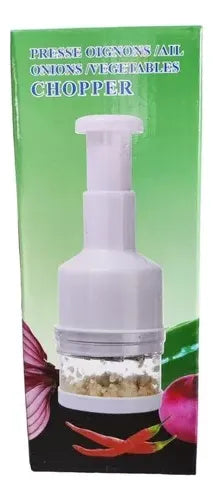 Prensadora Picadora Manual Cortadora Frutas Verduras Cocina Blanco