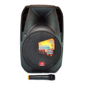 Cabina Americansound 15pulgadas Recargable + Mic Inalambrico Negro