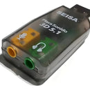 Tarjeta De Sonido Usb 5.1. Audifonos Y Microfono Plug 3.5mm Color Azul