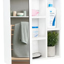 Gabinete Blanco 50 Cm Con Espejo Y Entrepaños