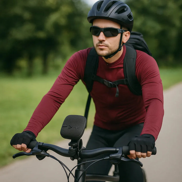 Parlante Bluetooth Bafle Portátil Bocina Para Bicicleta Gris Oscuro