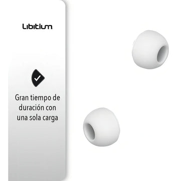 Audífonos Inalámbricos Bluetooth Libitium AUDI-B Color Blanco/Azul con Estuche de Carga