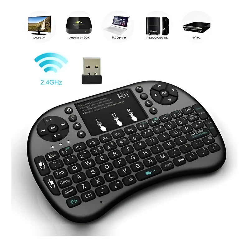 Mini teclado de control Wifi con panel táctil LED
