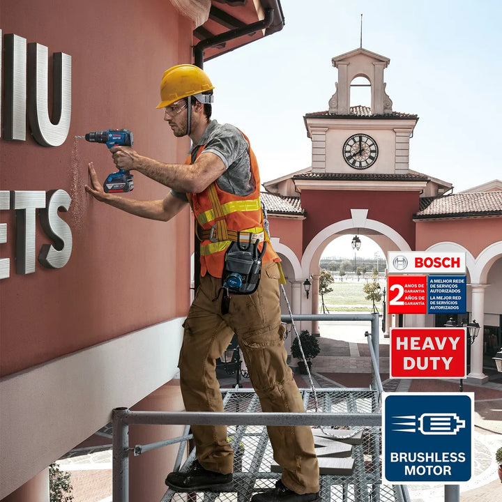 Taladro Percutor Inal ½ Gsb-18v50 Solo Bosch Sin Bat Y Carg Azul Petróleo