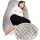 Cojin Almohada Embarazo Y Cuerpo Entero Tela Burbuja Gris Abrigados U