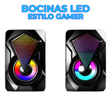 Bocinas Rgb Con Control Volumen Portátil 3.5mm