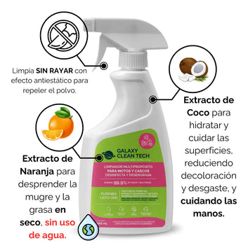 Lavado En Seco Moto Y Casco Ecológico Biodegradable Galaxy