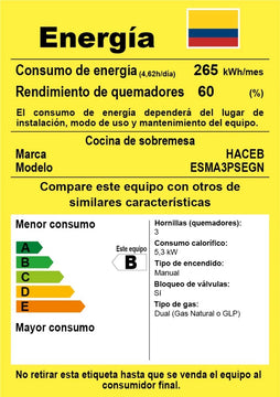 Estufa De Mesa Avellana Torre Mixta 3x1 Gp Plata Haceb Plateado