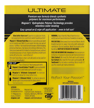 Meguiars Ultimate Paste Wax Cera Sintética Premium 450gr