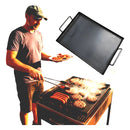 Plancha Asar 60x40cm Metalica Carnes Arepas Hamburguesas Negro