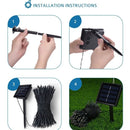 Extensión 200 Luces Navideñas Led Solar Qedertek 72 Pies