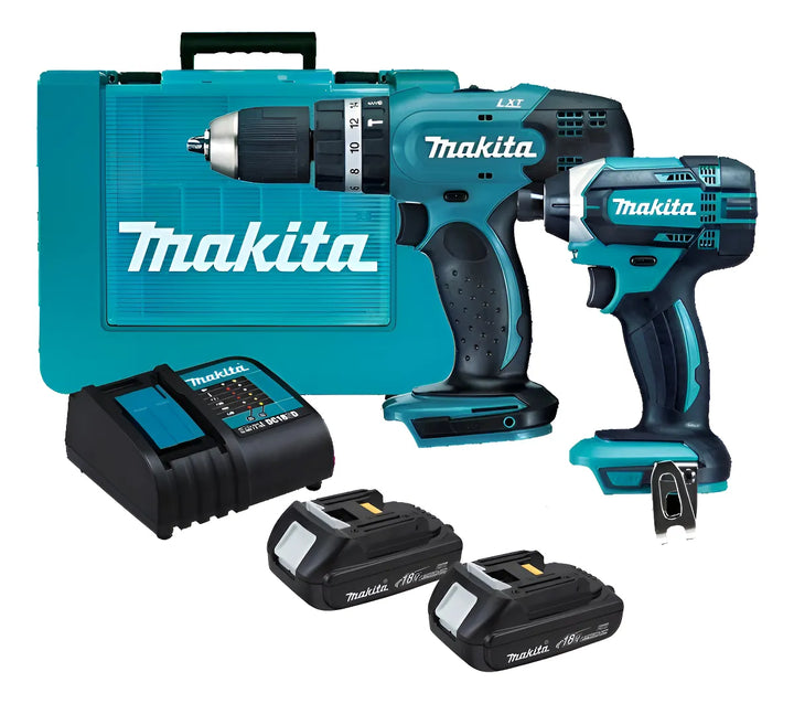 Taladro Percutor 1/2 +atornillador 1/4 18v Makita Dlx2142sy Verde 60