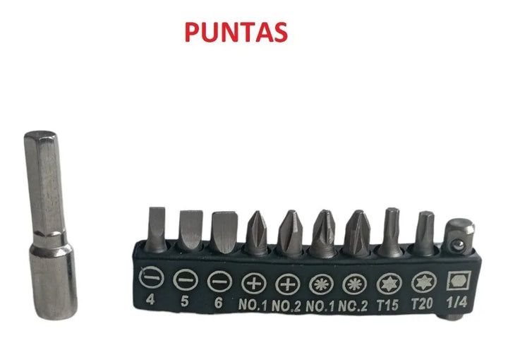 Destornillador Eléctrico 4 Puntas Tyoye Recargable Portable Naranja